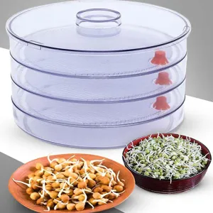 070 Plastic 4 Compartment Sprout Maker, White