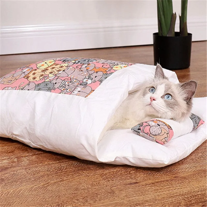 Calming Cat Cave Sleeping Bag