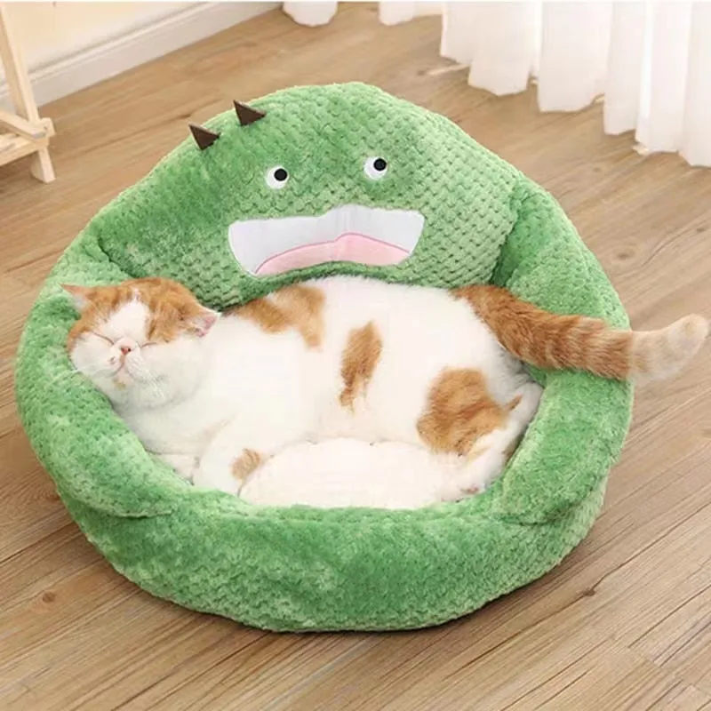 Cozy Cactus Pet Cat Nest: Warm and Comfy Dog Bed for Cats and Small Dogs, Perfect Cat Sleeping Cave Mats for Winter
