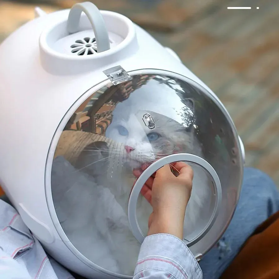 Cute Cat Carrier Supplies Traveling Portable Outdoor Cat Carrier Plastic Breathable Case Hard Shell Indoor Tas Kucing Cat Cage