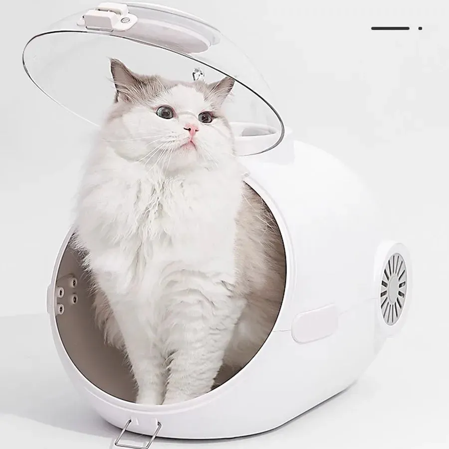 Cute Cat Carrier Supplies Traveling Portable Outdoor Cat Carrier Plastic Breathable Case Hard Shell Indoor Tas Kucing Cat Cage