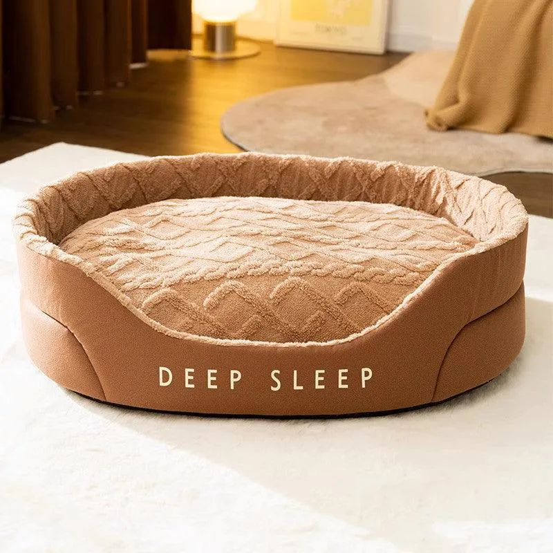 Deep Sleep Oval Thick Sponge Pet Bed Nest
