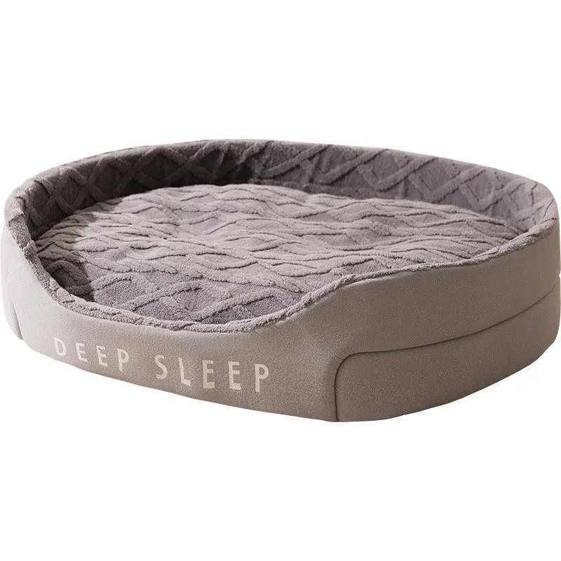 Deep Sleep Oval Thick Sponge Pet Bed Nest