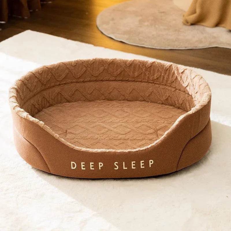 Deep Sleep Oval Thick Sponge Pet Bed Nest