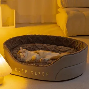 Deep Sleep Oval Thick Sponge Pet Bed Nest