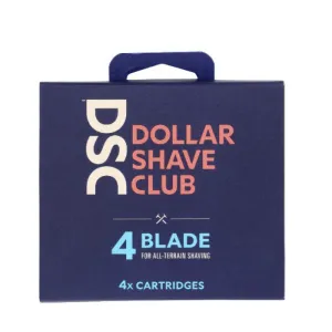 Dollar Shave Club - Razor Refill Dispense 4 Blade, 1 Each (Pack Of 4)