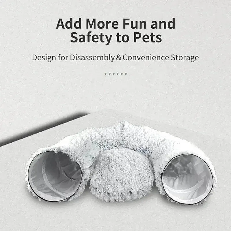 Fluff 'n' Tunnel Cat Bed