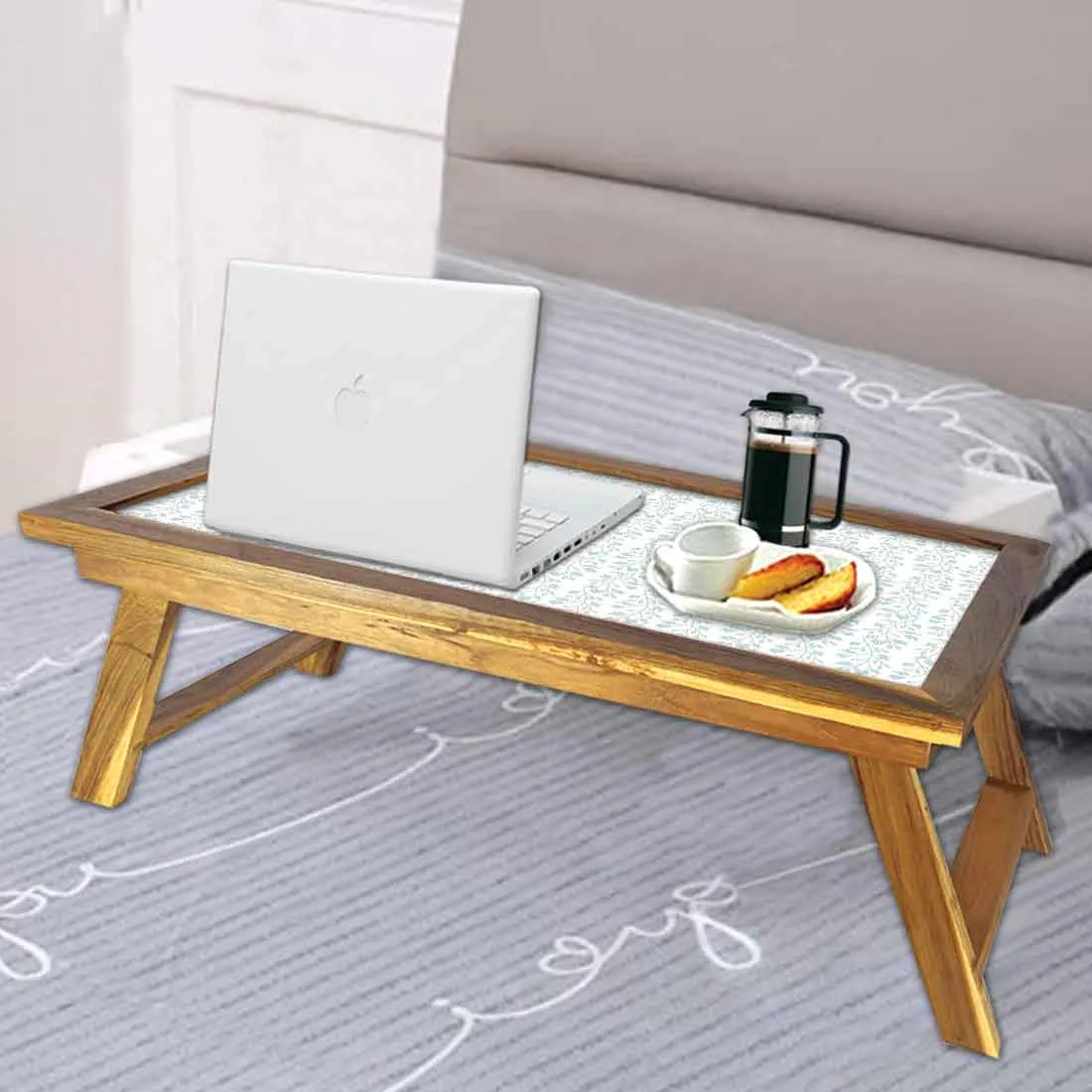 Folding Laptop Table for Home Bed Breakfast Tables Foldable Study Desk - Pattern