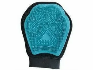 GROOMING MITT BLACK & BLUE