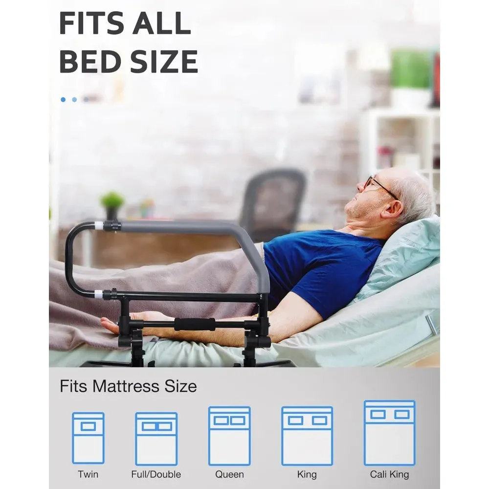 Heavy Duty Bed Rail for Senior & Elderly Falling Out of Bed - Foldable Beds Assist Handle, Safety Beds Rails for Elderly