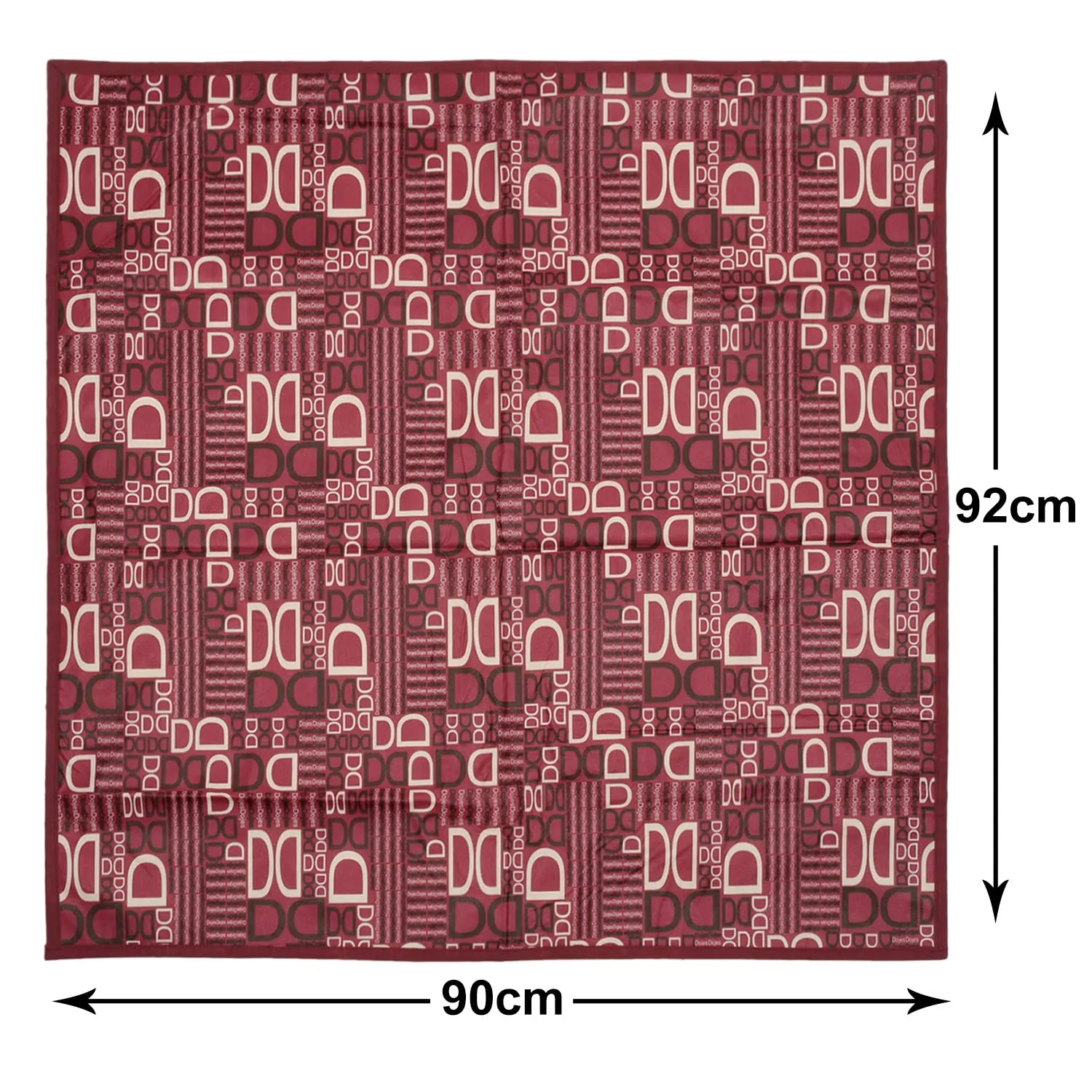 Kuber Industries Square D Print Both Sided Bed Server Food Mat (Magenta)