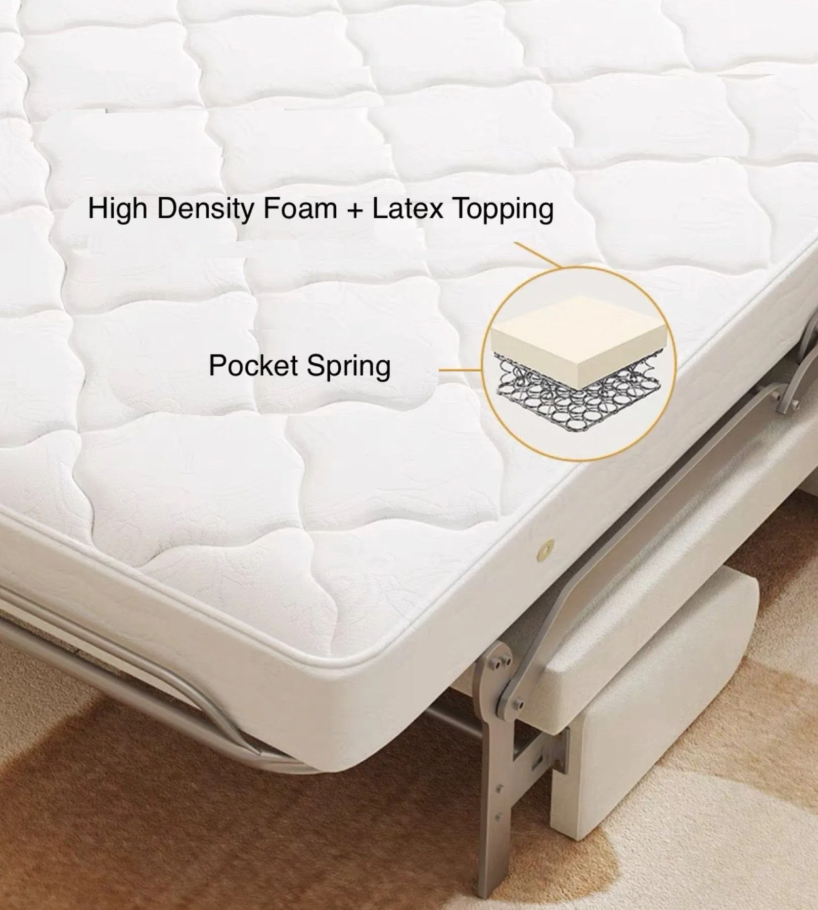Matteo Foldable Sofa Bed with Mattress