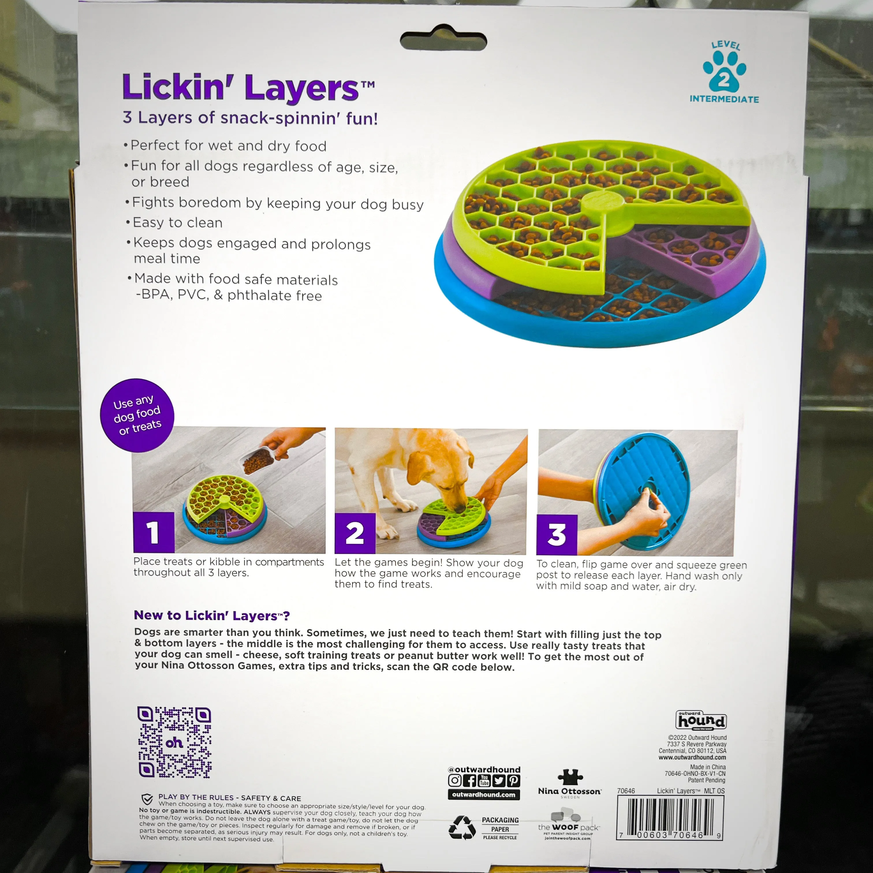 Nina Ottosson Lickin' Layers Dog Puzzle Game - Level 2