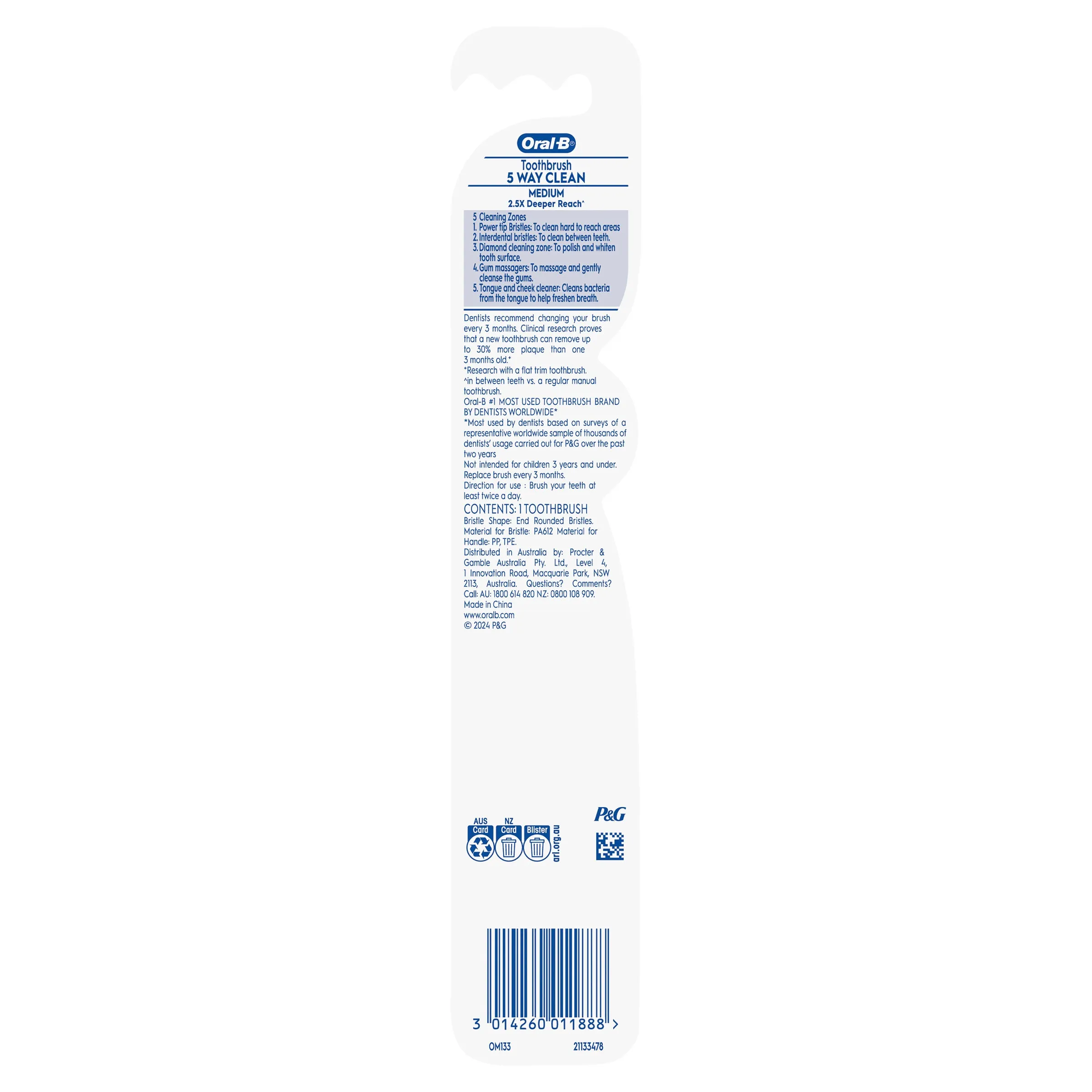 Oral-B Advantage Complete 5Way Clean Medium 1Pack
