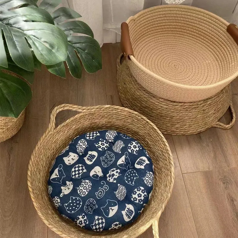 Rattan Woven Cat Bed – Four-Season Nest