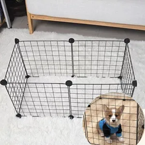 Small Puppy Iron Playpen Dog Cage foldable pet playpen  Indoor/Outdoor Pet
