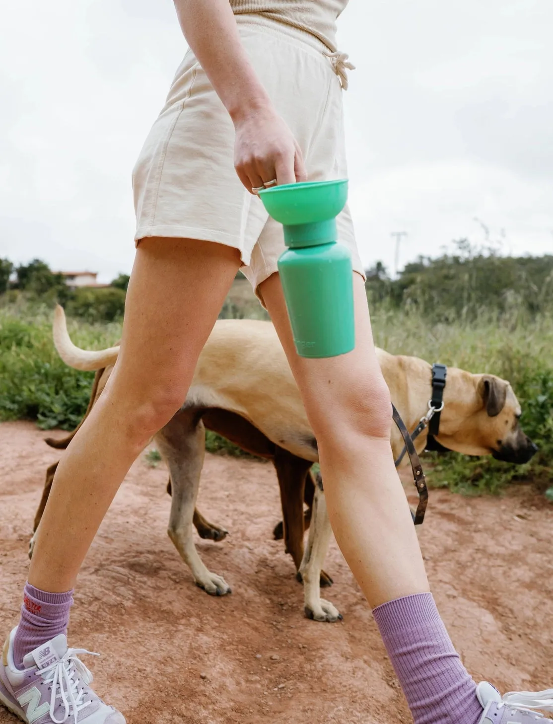 Travel Water Bowl Flip Top Water Bottle for Dogs