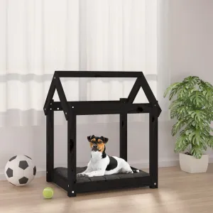 vidaXL Dog Bed Black 61x50x70 cm Solid Wood Pine
