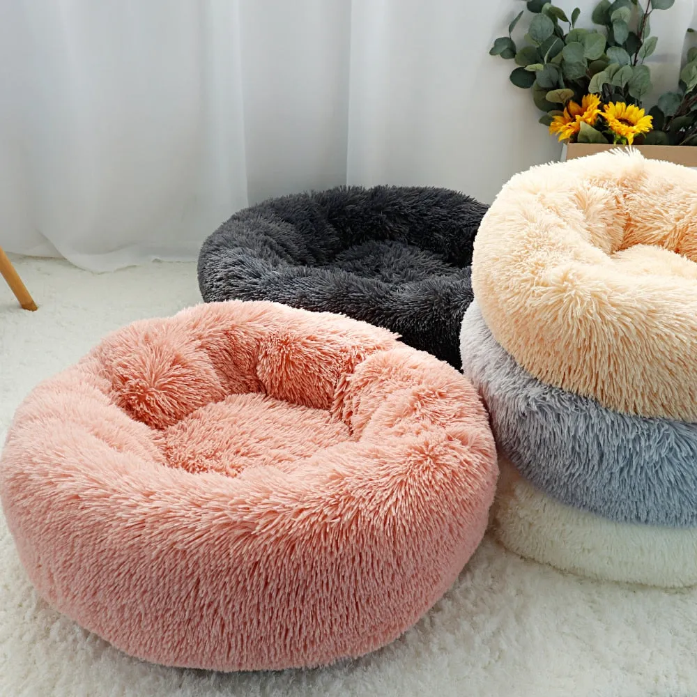 Warm Fleece Round Pet Bed