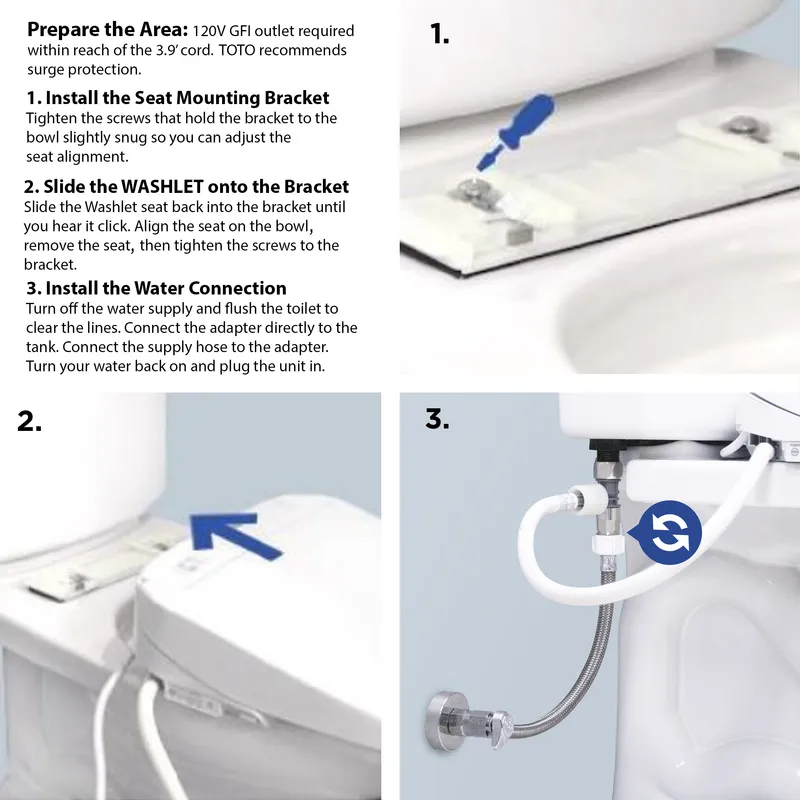Washlet S350e Round Electronic Bidet Seat in Cotton White