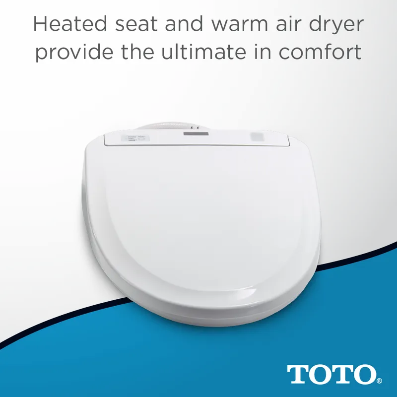 Washlet S350e Round Electronic Bidet Seat in Cotton White