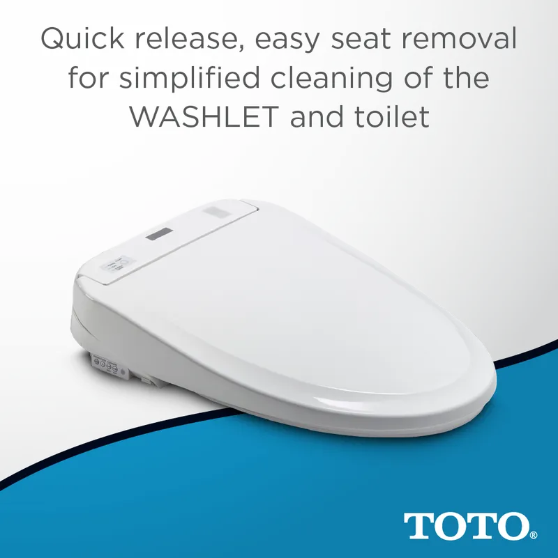 Washlet S350e Round Electronic Bidet Seat in Cotton White