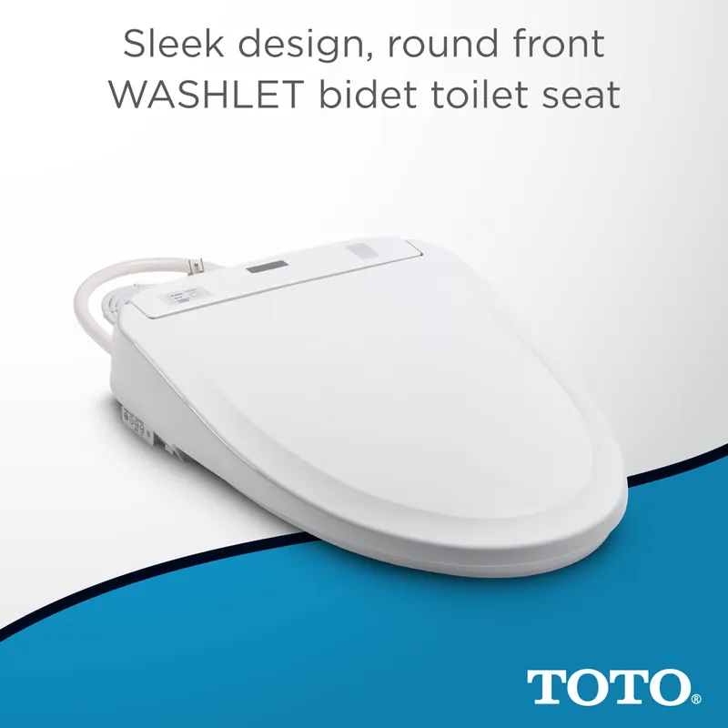 Washlet S350e Round Electronic Bidet Seat in Cotton White