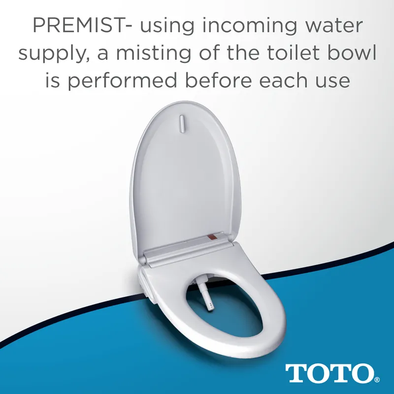 Washlet S350e Round Electronic Bidet Seat in Cotton White
