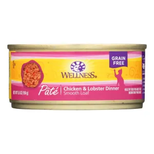 Wellness Pet Products Cat Food - Chicken and Lobster (Pack of 24) - 5.5 Oz.