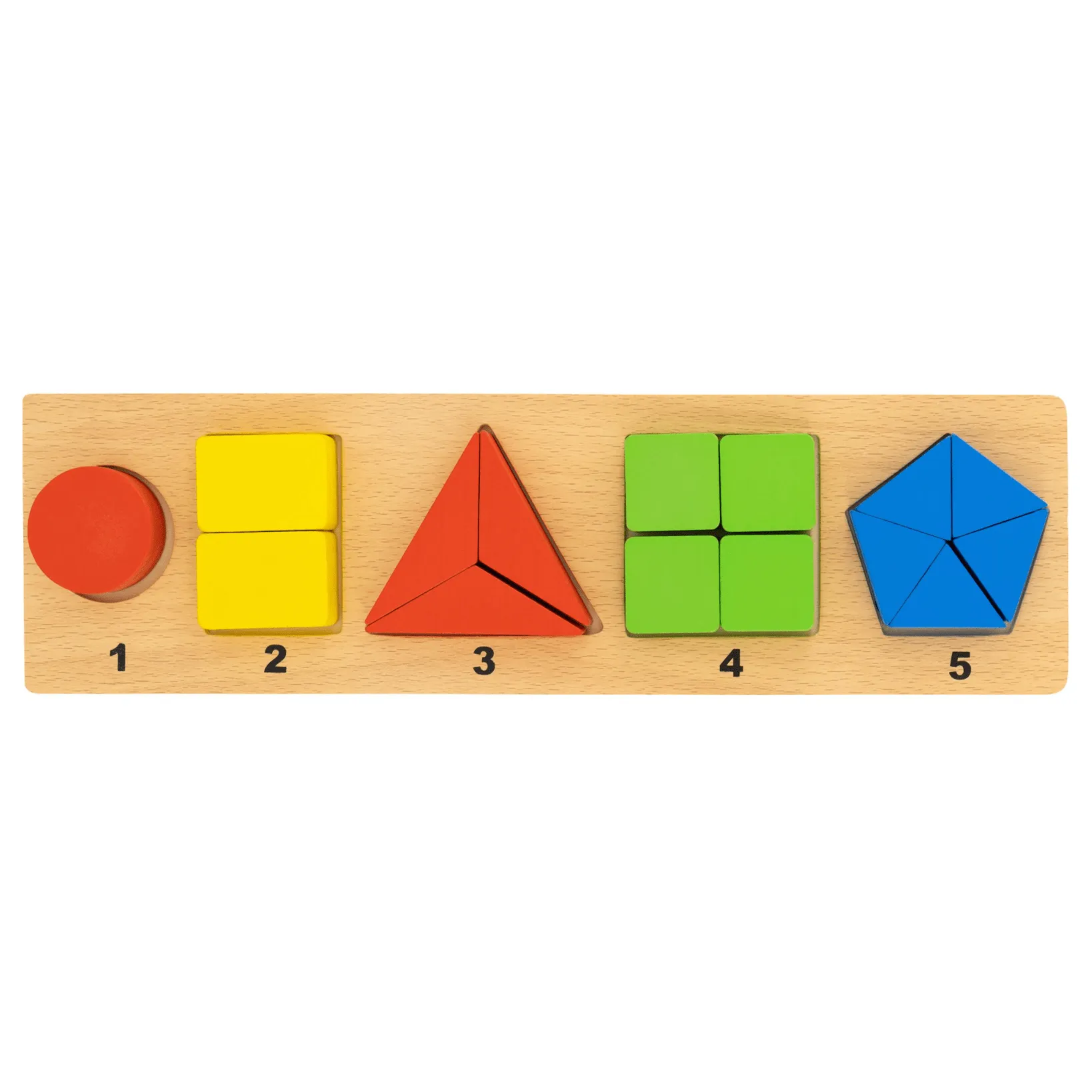 Wooden Fractions Puzzle - 35 x 10cm